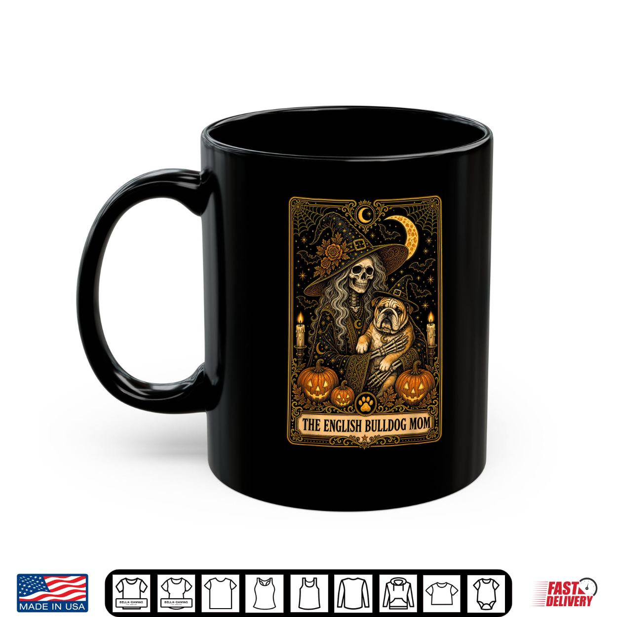 Halloween The English Bulldog Mom Tarot Card Shirt Halloween The English Bulldog Mom Tarot Card Shirt