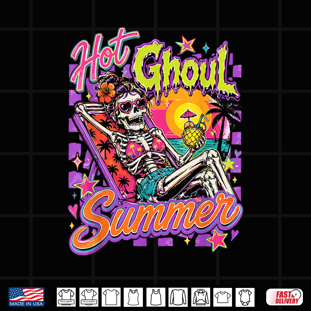 Hot Ghoul Summer Girly Skeleton Halloween Beach Summerween Shirt Hot Ghoul Summer Girly Skeleton Halloween Beach Summerween Shirt