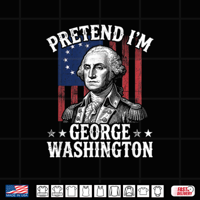 Design Pretend Im George Washington Vintage Halloween Costume Shirt
