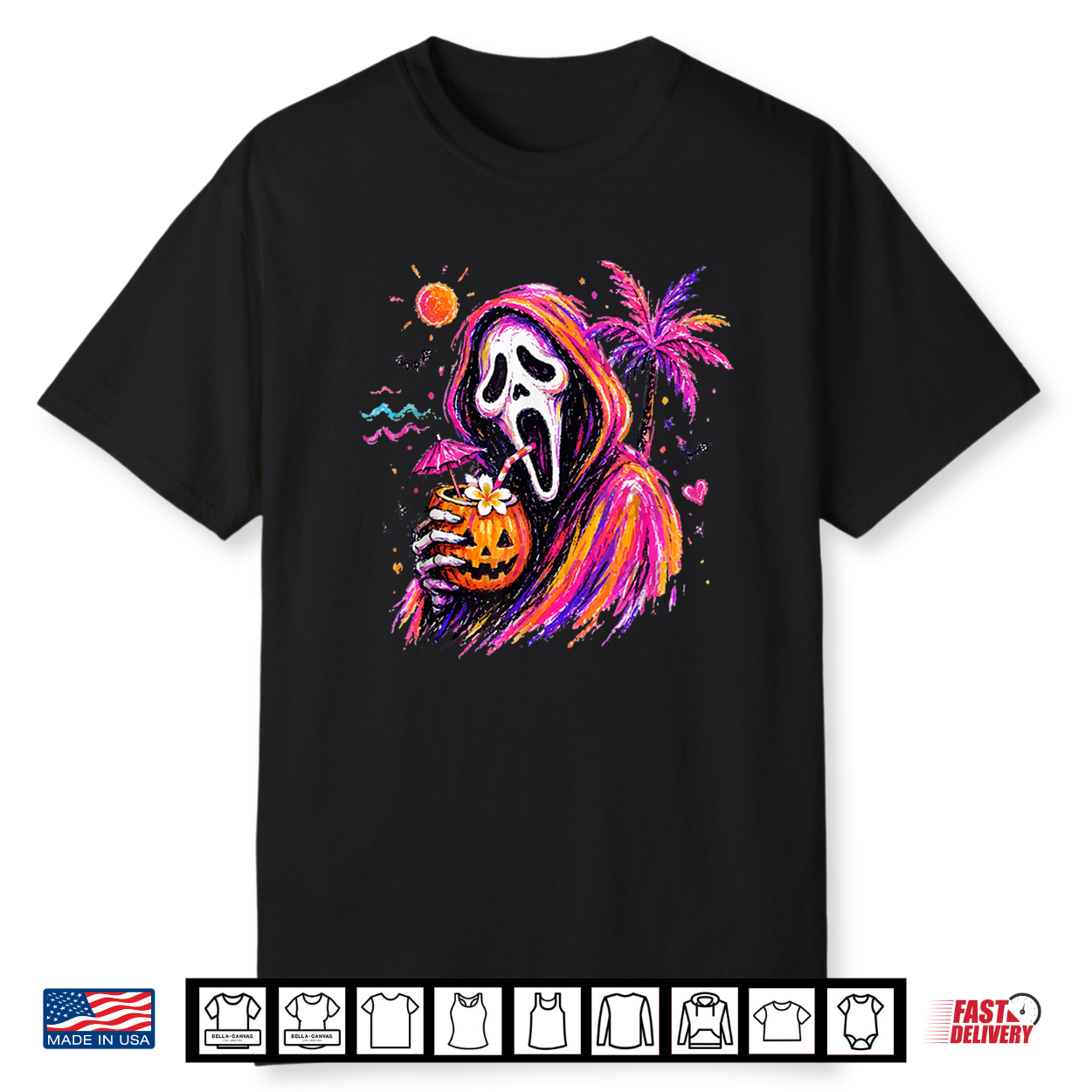Summerween Ghost Summer 90S Tropical Halloween Funny Shirt Summerween Ghost Summer 90S Tropical Halloween Funny Shirt