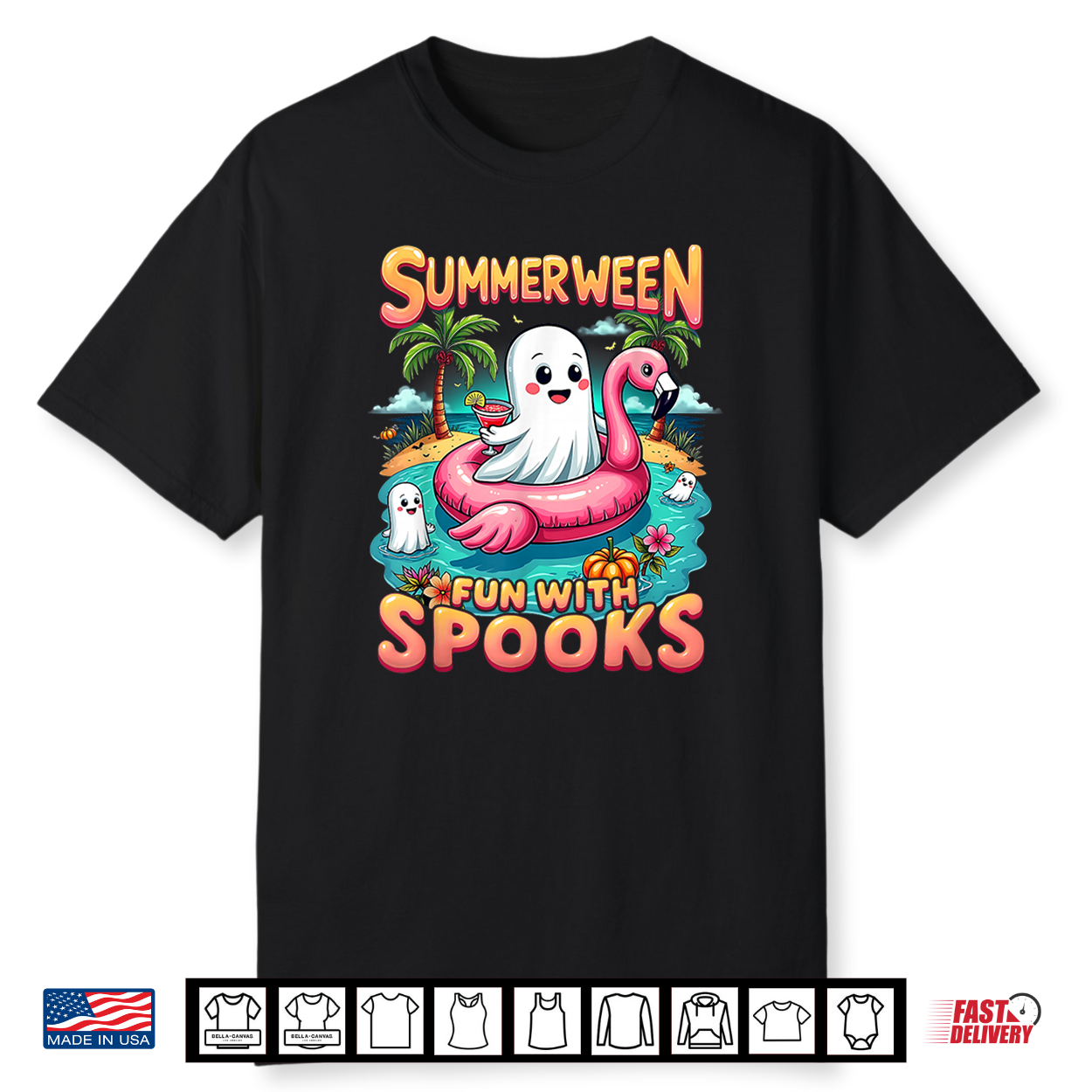 Summerween Spooky Ocean Wave Skull Shirt Summerween Spooky Ocean Wave Skull Shirt