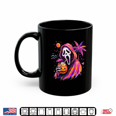 Summerween Ghost Summer 90S Tropical Halloween Funny Shirt 2 Mug Summerween Ghost Summer 90s Tropical Halloween Funny Shirt