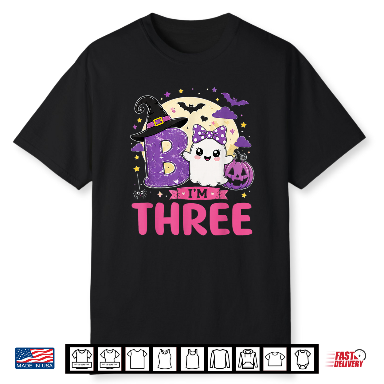 Groovy Halloween Ghost Boo I’M Three 3Rd Birthday Shirt Groovy Halloween Ghost Boo I’M Three 3Rd Birthday Shirt