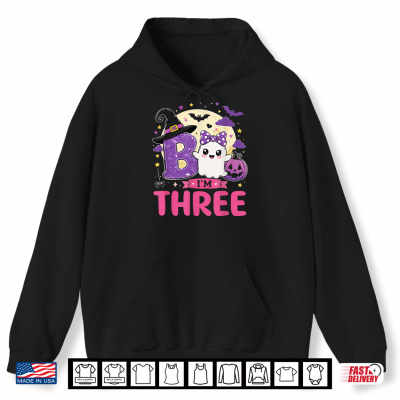 Groovy Halloween Ghost Boo I'M Three 3Rd Birthday Shirt 1 Hoodie Groovy Halloween Ghost Boo Im Three 3rd Birthday Shirt