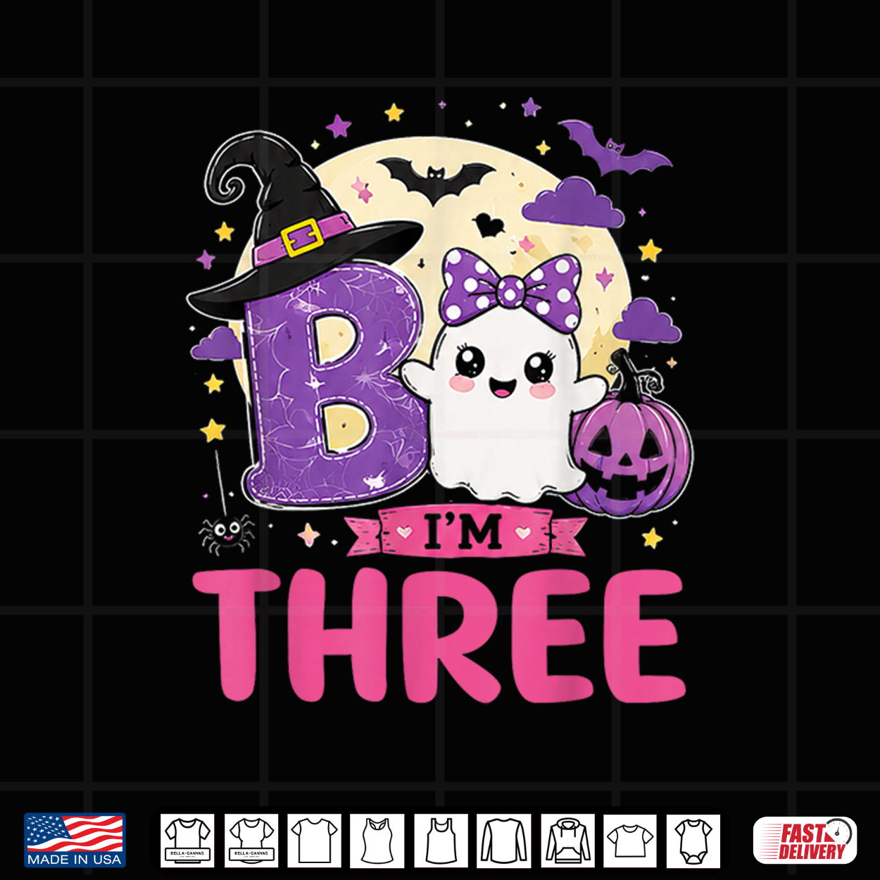 Groovy Halloween Ghost Boo I’M Three 3Rd Birthday Shirt Groovy Halloween Ghost Boo I’M Three 3Rd Birthday Shirt