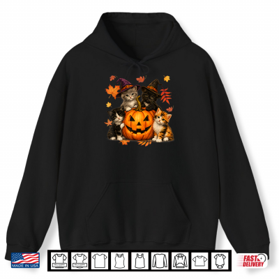 Halloween Cute Cats Pumpkin Spooky Season Men Women Shirt 1 Hoodie Halloween Cute Cats Pumpkin Spooky Season Men Women Shirt