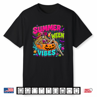 Retro Summerween Vibes Halloween In July Gothic Top Shirt