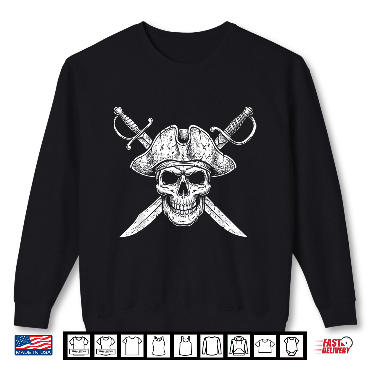 Pirate Skull And Crossbones Skeleton Halloween Shirt Pirate Skull And Crossbones Skeleton Halloween Shirt
