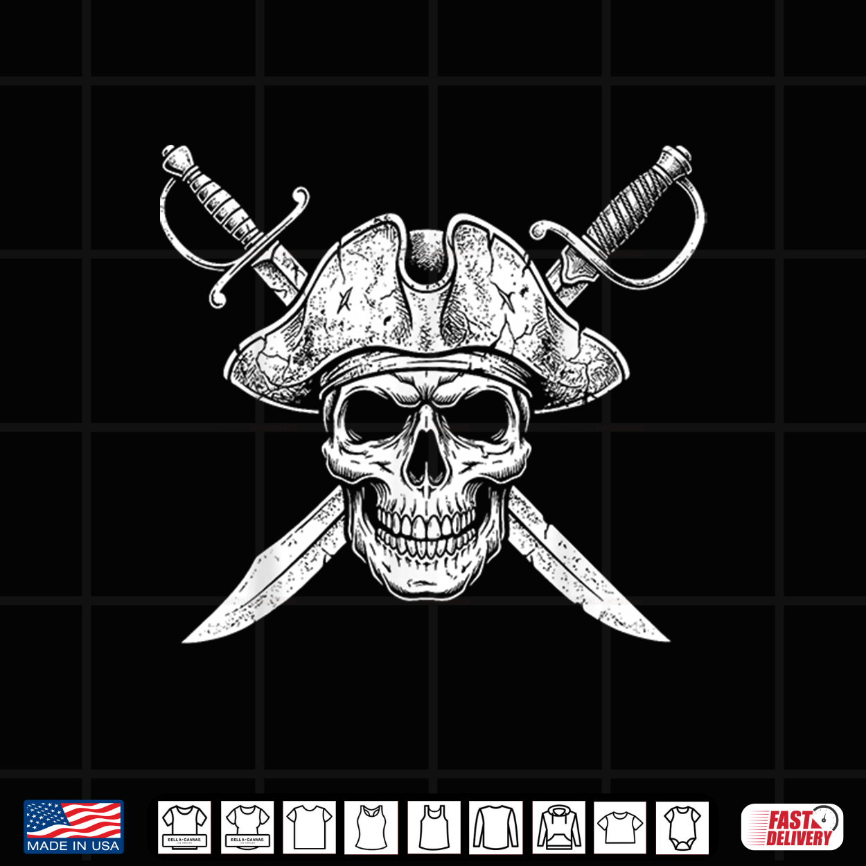 Pirate Skull And Crossbones Skeleton Halloween Shirt Pirate Skull And Crossbones Skeleton Halloween Shirt