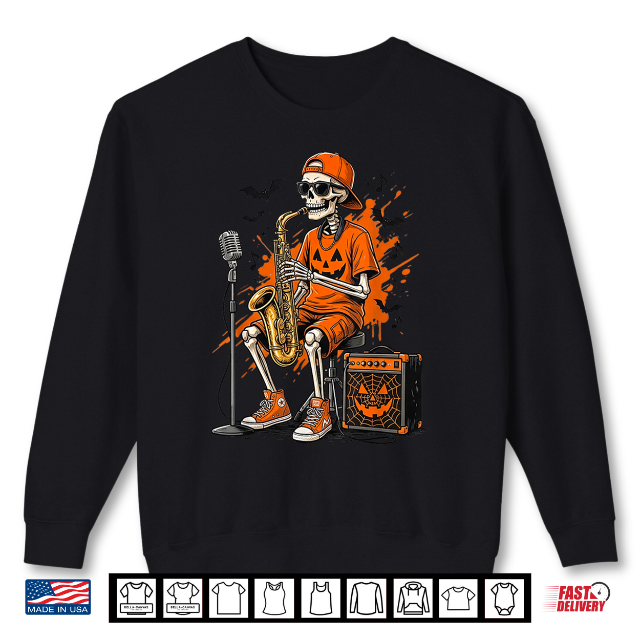 Skeleton Saxophone Halloween Funny Saxophonist Men Shirt Skeleton Saxophone Halloween Funny Saxophonist Men Shirt