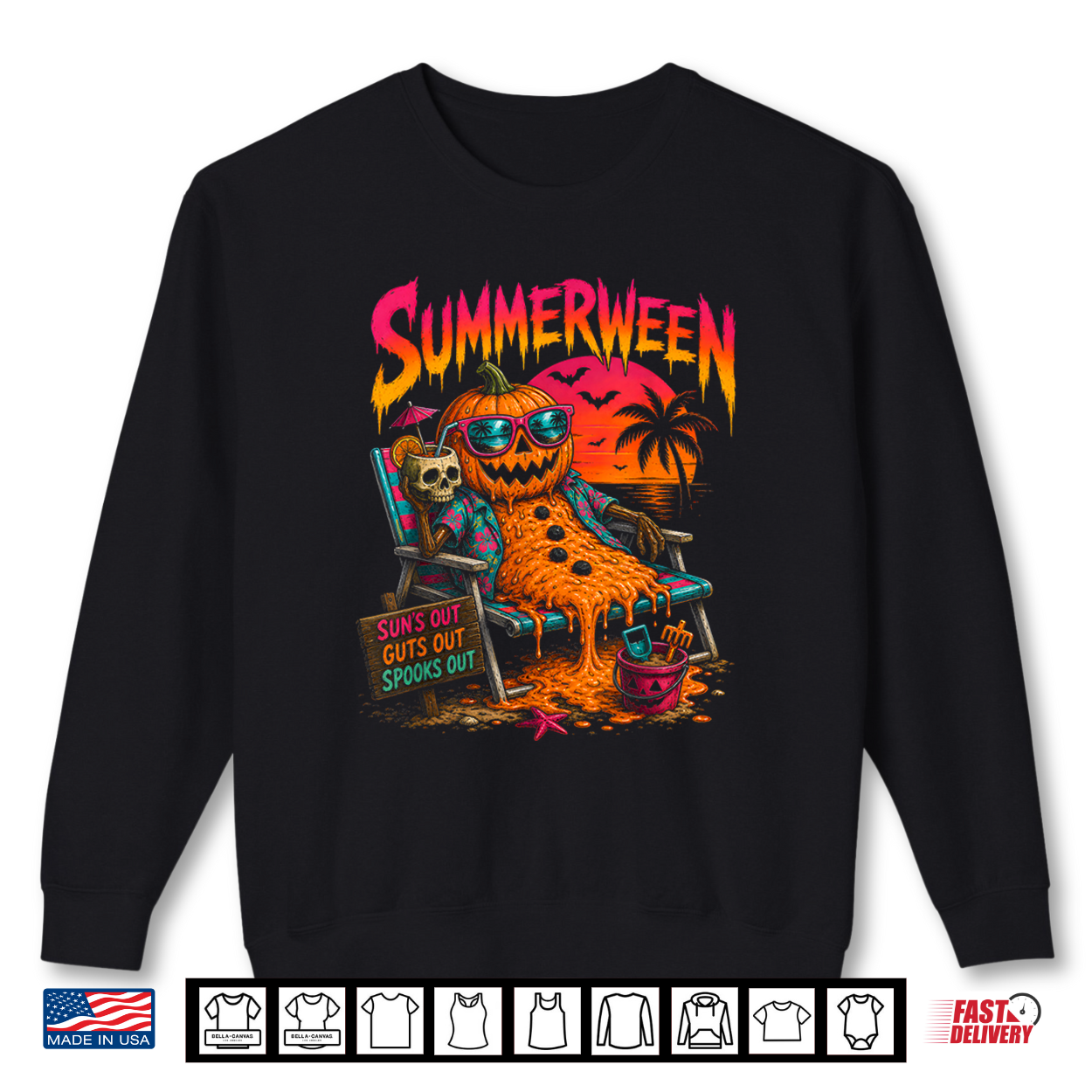 Spooky Beach Tropical Halloween Cute Summerween Shirt Spooky Beach Tropical Halloween Cute Summerween Shirt