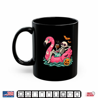 Summerween Funny Skeleton Flamingo Pool Float Tropical Swim Shirt 3 Mug Summerween Funny Skeleton Flamingo Pool Float Tropical Swim Shirt
