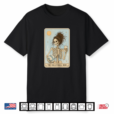 Volleyball Mom Skeleton Funny Halloween Volleyball Mama Shirt