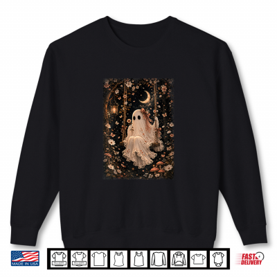 Women'S Cottagecore Ghost Swing Floral Aesthetic Halloween Costume Shirt 2 Sweatshirt Womens Cottagecore Ghost Swing Floral Aesthetic Halloween Costume Shirt