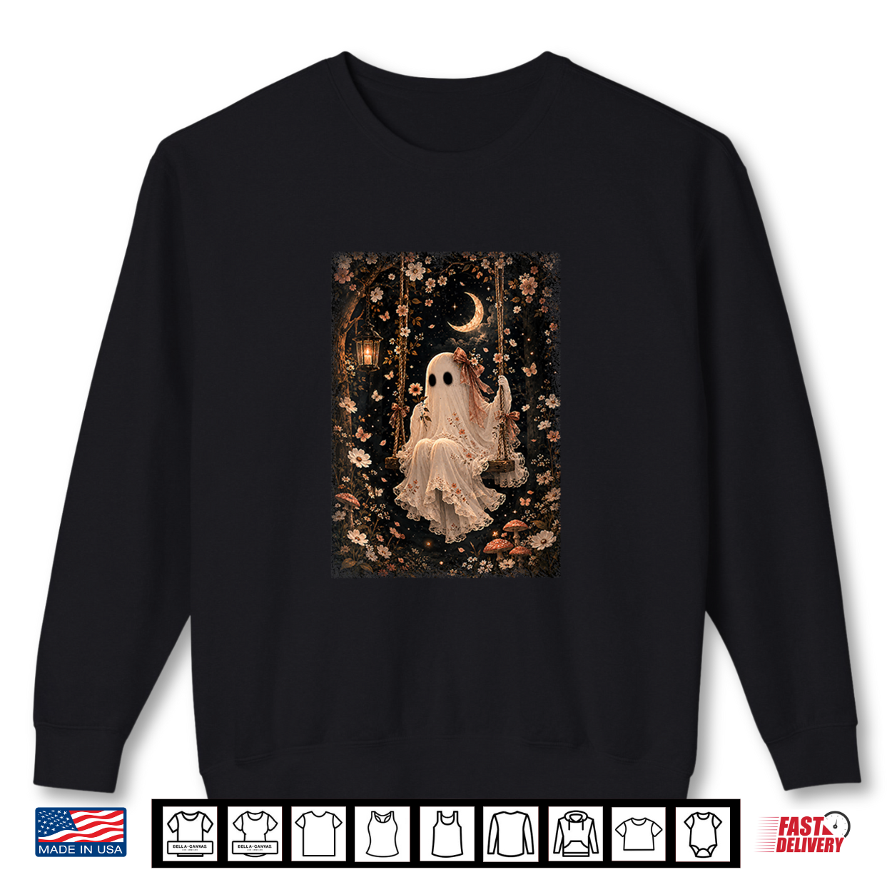 Women’S Cottagecore Ghost Swing Floral Aesthetic Halloween Costume Shirt Women’S Cottagecore Ghost Swing Floral Aesthetic Halloween Costume Shirt