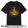 Cute Dachshund Ufo Alien Abduction Desert Sunset Design Shirt