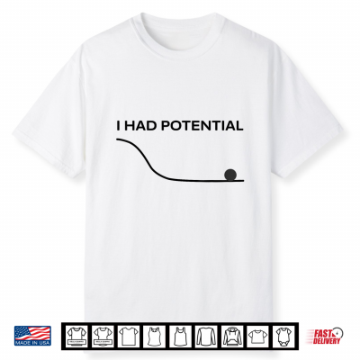 Minimalist Physics I Had Potential Science Pun White Shirt