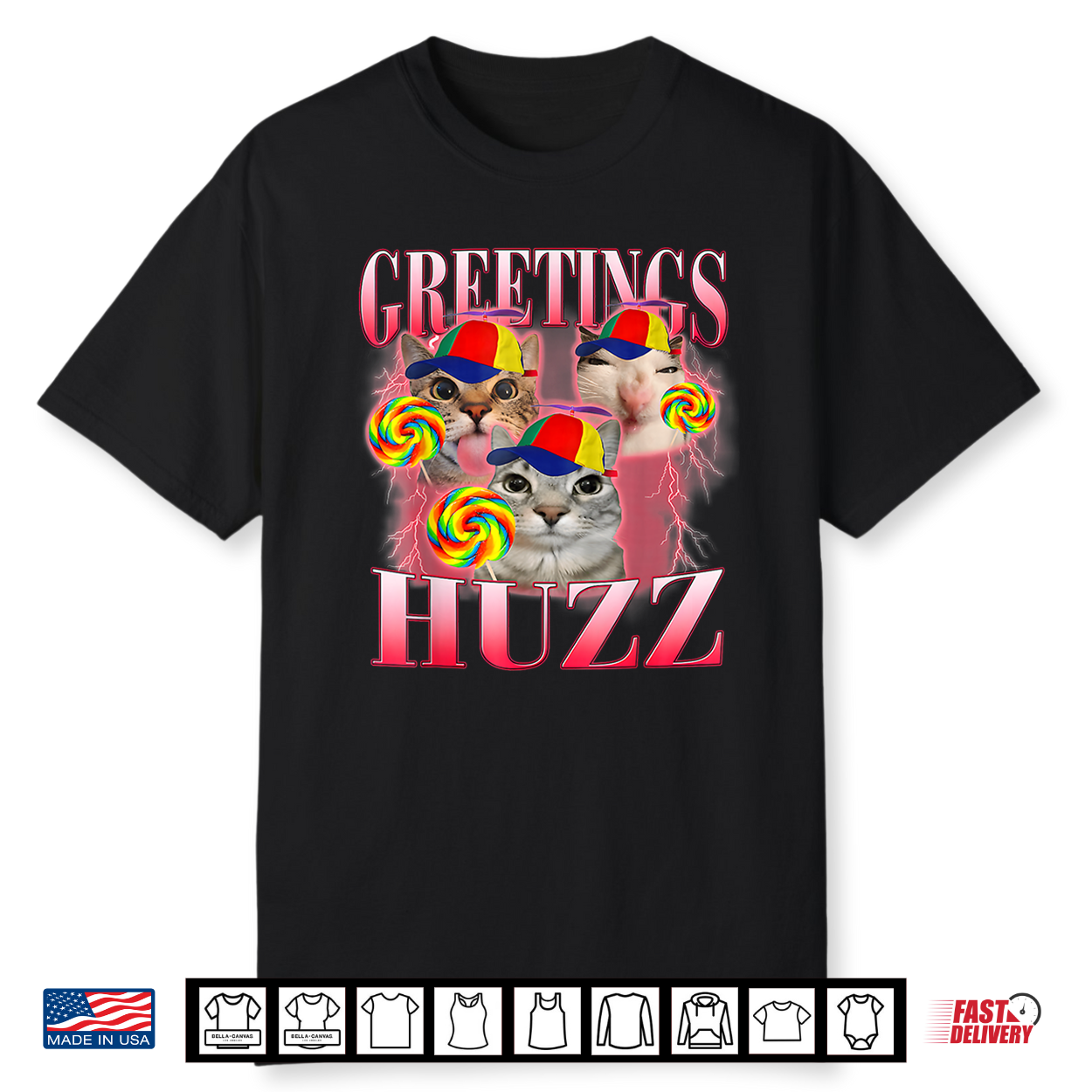 Cat Meme Greetings Huzz Funny Cat Meme Bootleg Men Women Shirt Cat Meme Greetings Huzz Funny Cat Meme Bootleg Men Women Shirt