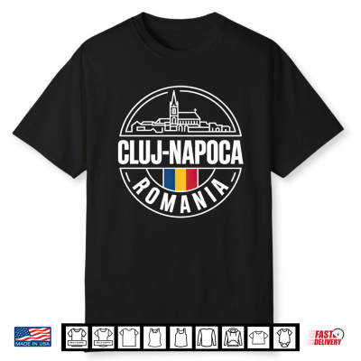 Cluj Napoca Romania Circle Emblem Travel Souvenir Performance Shirt