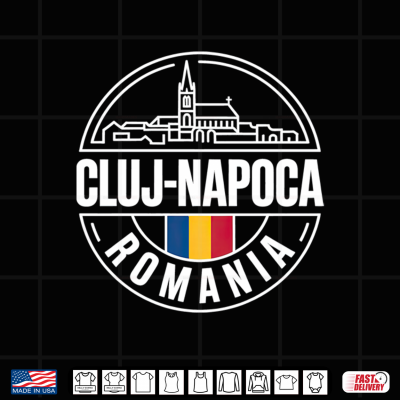 Design Cluj Napoca Romania Circle Emblem Travel Souvenir Performance Shirt
