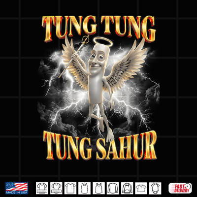 Design Angel Tung Tung Sahur Brainrot Meme Shirt
