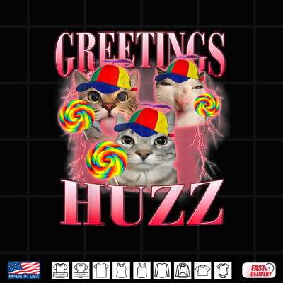 Cat Meme Greetings Huzz Funny Cat Meme Bootleg Men Women Shirt 4 Design Cat Meme Greetings Huzz Funny Cat Meme Bootleg Men Women Shirt