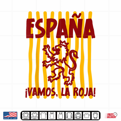 Design Espana Vamos Roja Spain Lion Men Women Kids Spanish Pride Shirt