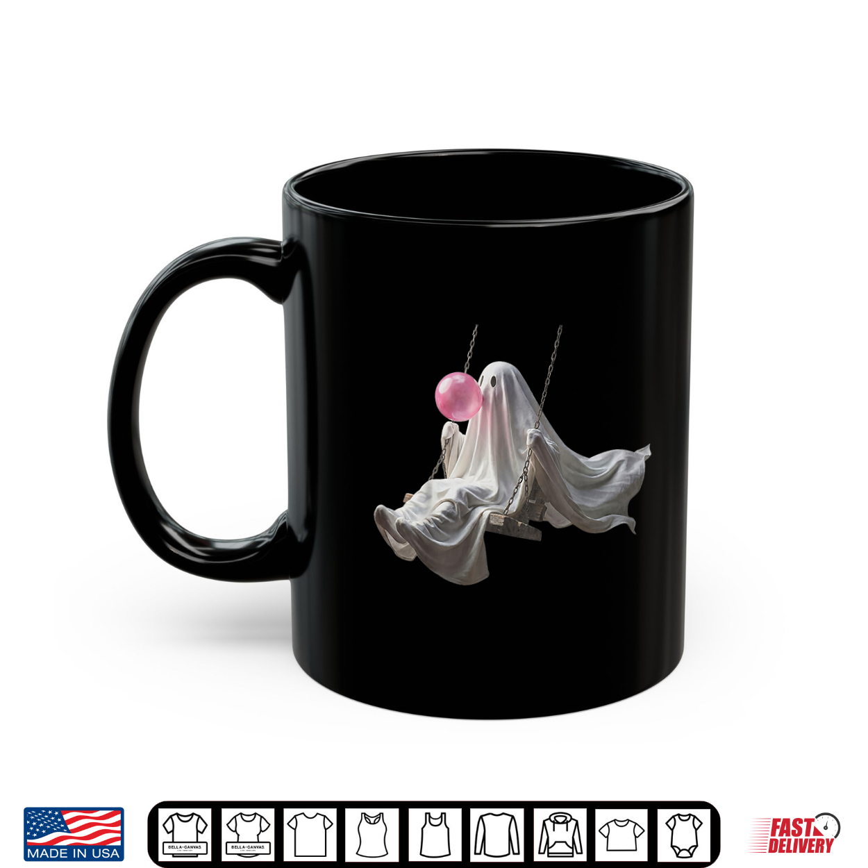 Cute Ghost On Swing Funny Halloween Ghost Bubble Gum Shirt Cute Ghost On Swing Funny Halloween Ghost Bubble Gum Shirt