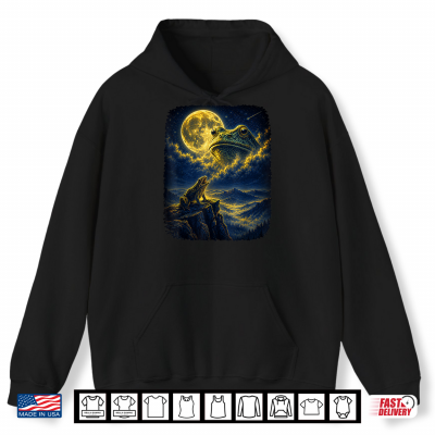 Hoodie Frog Under Moon Shirt