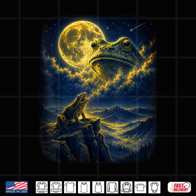 Design Frog Under Moon Shirt