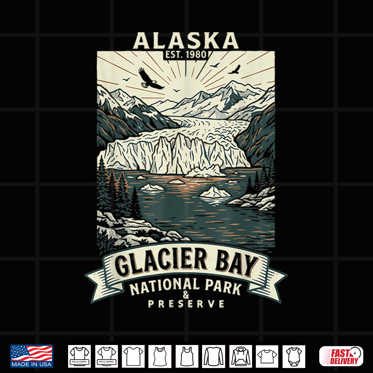 Glacier Bay National Park Alaska Adventure Shirt Glacier Bay National Park Alaska Adventure Shirt