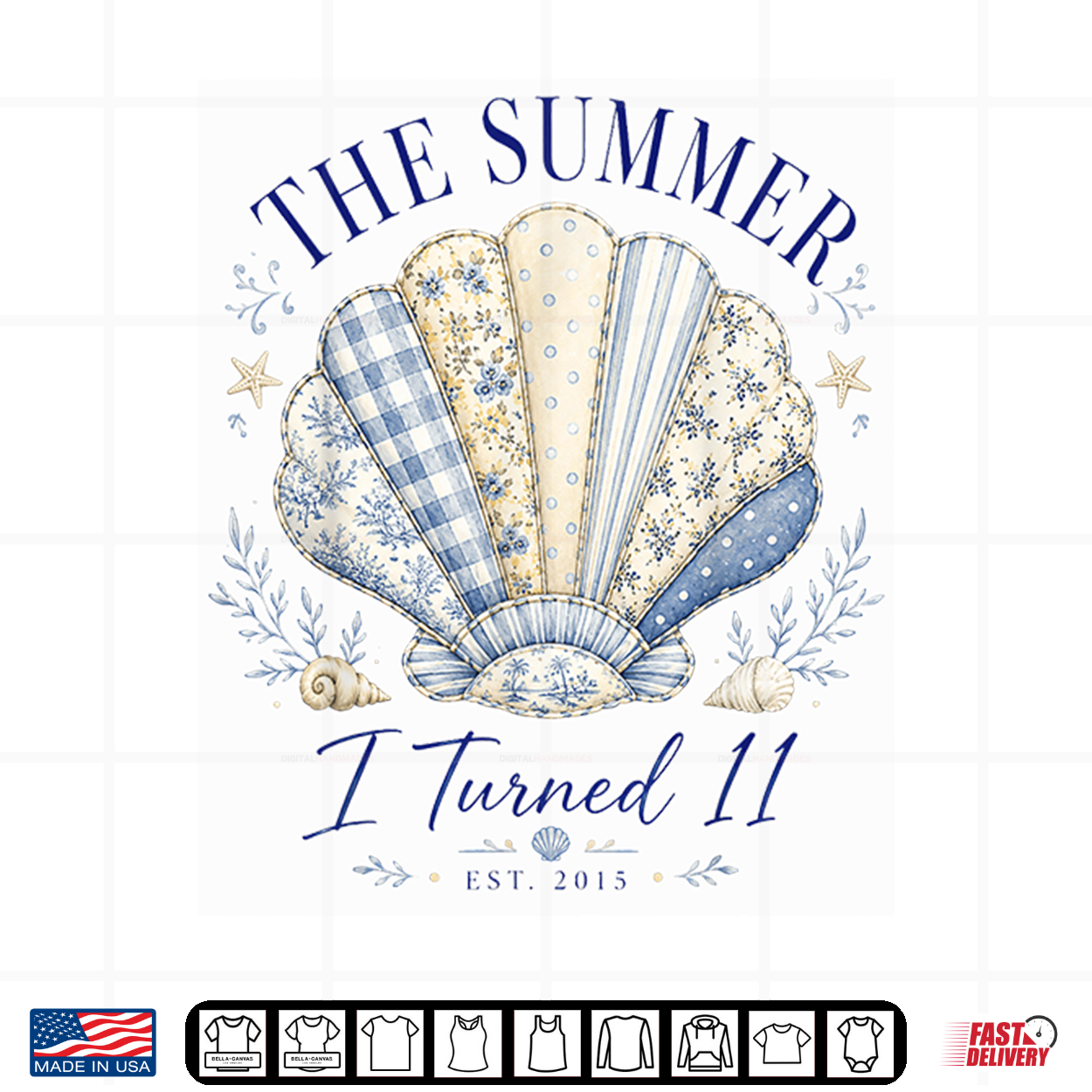 Summer I Turned 11 Coastal Bow Seashell 11Th Birthday 2015 Shirt Summer I Turned 11 Coastal Bow Seashell 11Th Birthday 2015 Shirt
