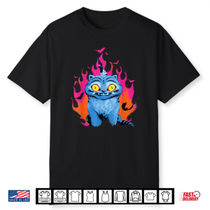 Kpop Demon Hunters Halloween Derpy & Sussie Flames & Bats Shirt