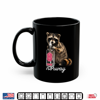 Norway Party Whiskey Raccoon With Pink Bottle Men Women Shirt 3 Mug Norway Party Whiskey Raccoon with Pink Bottle Men Women Shirt
