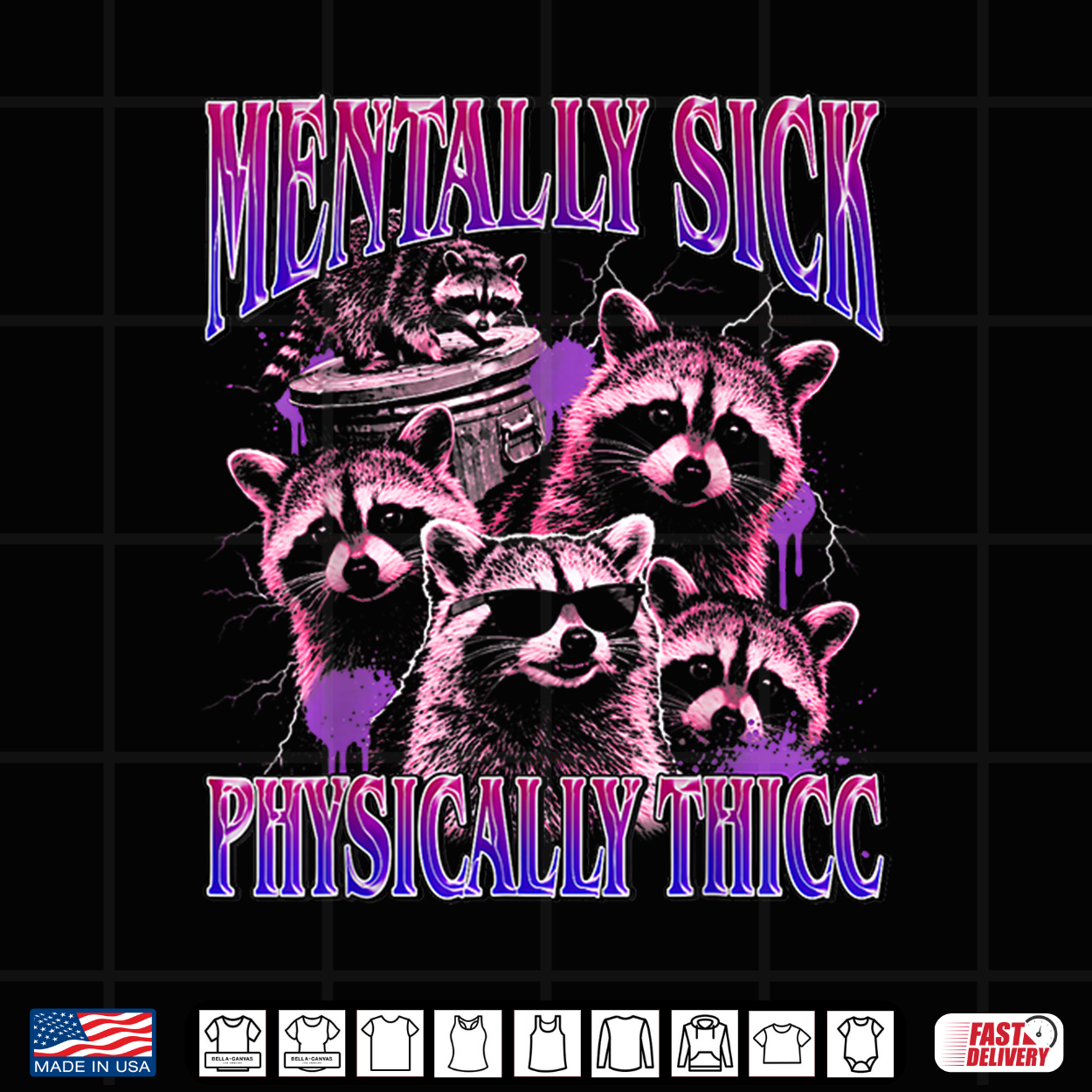 Mentally Sick Physically Thicc Raccoon Meme Bootleg Shirt Mentally Sick Physically Thicc Raccoon Meme Bootleg Shirt