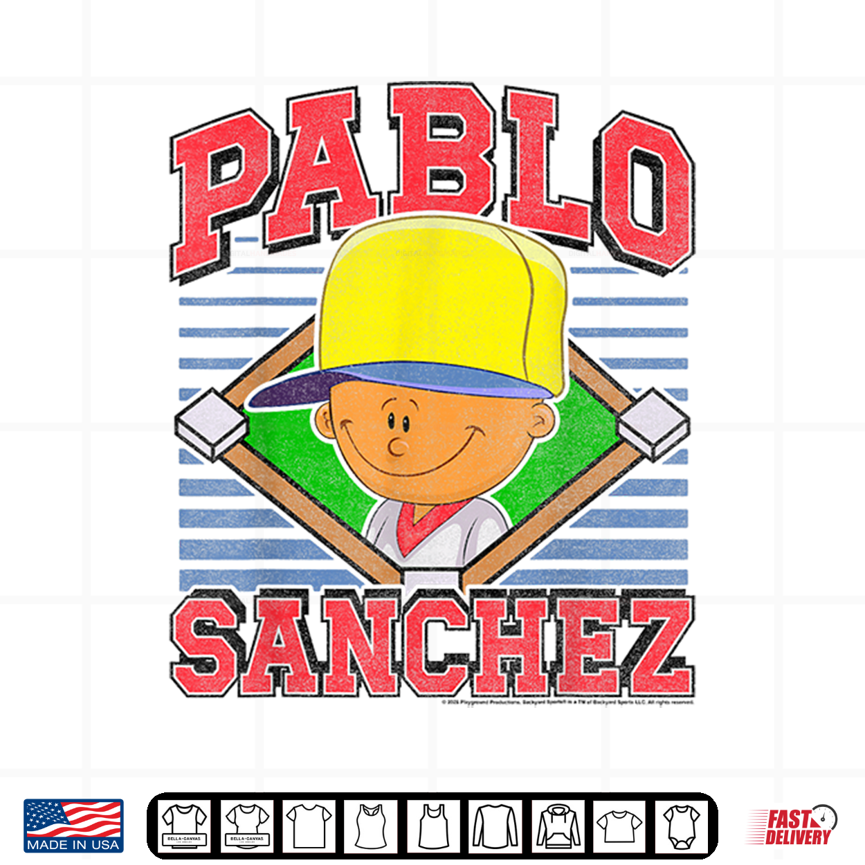 Backyard Sports Pablo Sanchez Baseball Diamond Video Game Shirt Backyard Sports Pablo Sanchez Baseball Diamond Video Game Shirt