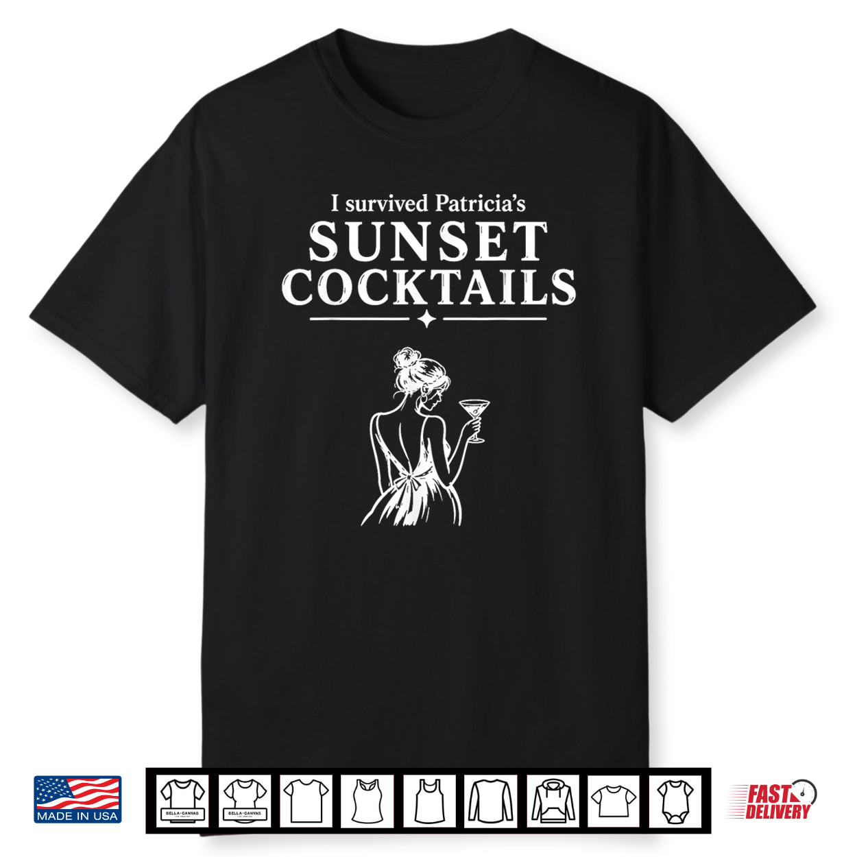 I Survived Patricia’S Sunset Cocktails Girls Trip Womens Shirt I Survived Patricia’S Sunset Cocktails Girls Trip Womens Shirt