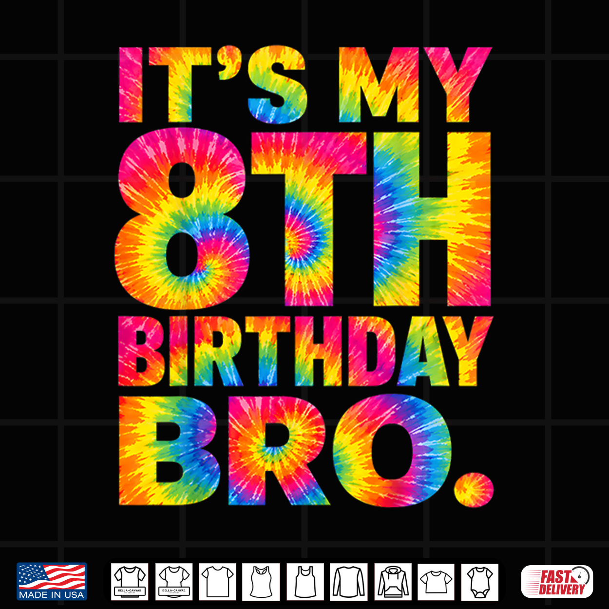 It’S My 8Th Birthday Bro 8 Year Old Boys Rainbow Shirt It’S My 8Th Birthday Bro 8 Year Old Boys Rainbow Shirt
