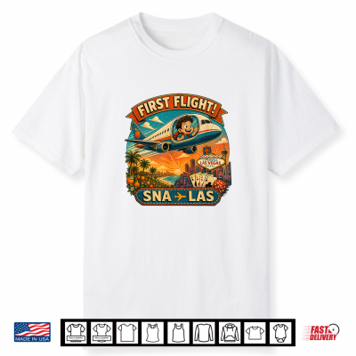 A Boy’S First Airplane Flight From Santa Ana To Las Vegas Shirt