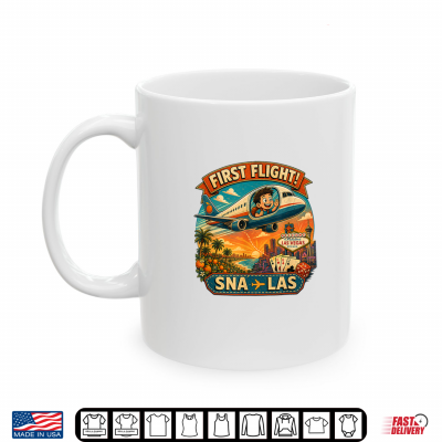 Mug A Boys First Airplane Flight from Santa Ana to Las Vegas Shirt