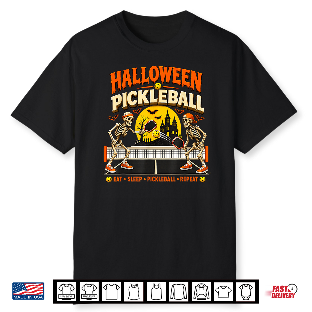 Halloween Pickleball Game Skeletons And Pickle Ball Shirt Halloween Pickleball Game Skeletons And Pickle Ball Shirt
