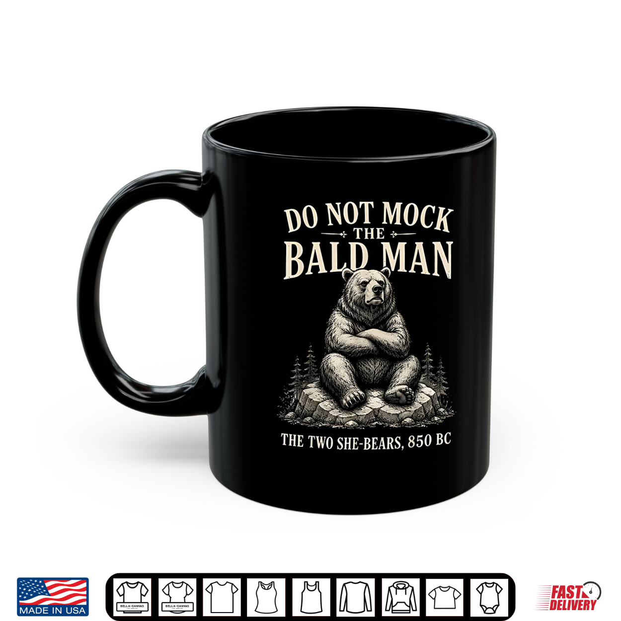 Do Not Mock The Bald Man Funny Bible Bear Christian Humor Shirt Do Not Mock The Bald Man Funny Bible Bear Christian Humor Shirt