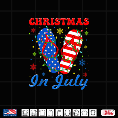 Flip Flops Christmas In July Xmas Beach Vacation Shirt 4 Design Flip Flops Christmas in July Xmas Beach Vacation Shirt