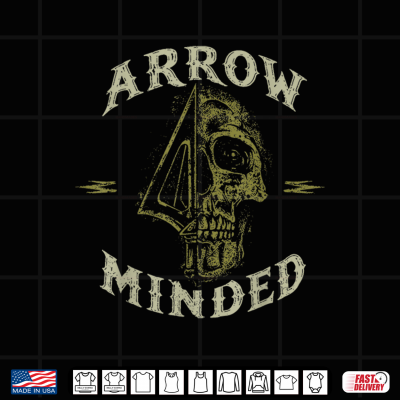 Design Arrow Minded Archery Bowhunting Skull Retro Broadhead Hunter Shirt