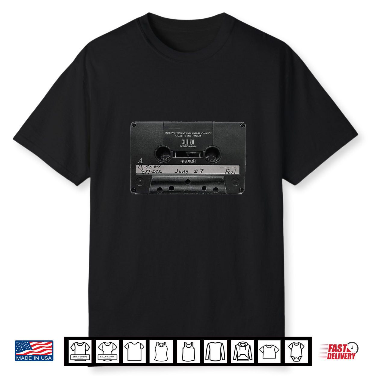 June 27 Dj Screw Cassette Tape Shirt June 27 Dj Screw Cassette Tape Shirt