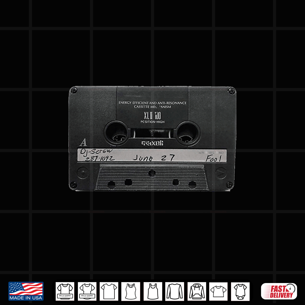 June 27 Dj Screw Cassette Tape Shirt June 27 Dj Screw Cassette Tape Shirt