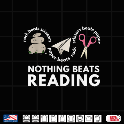 Rock Paper Scissors Nothing Beats Reading Book Lover Library Shirt 4 Design Rock Paper Scissors Nothing Beats Reading Book Lover Library Shirt