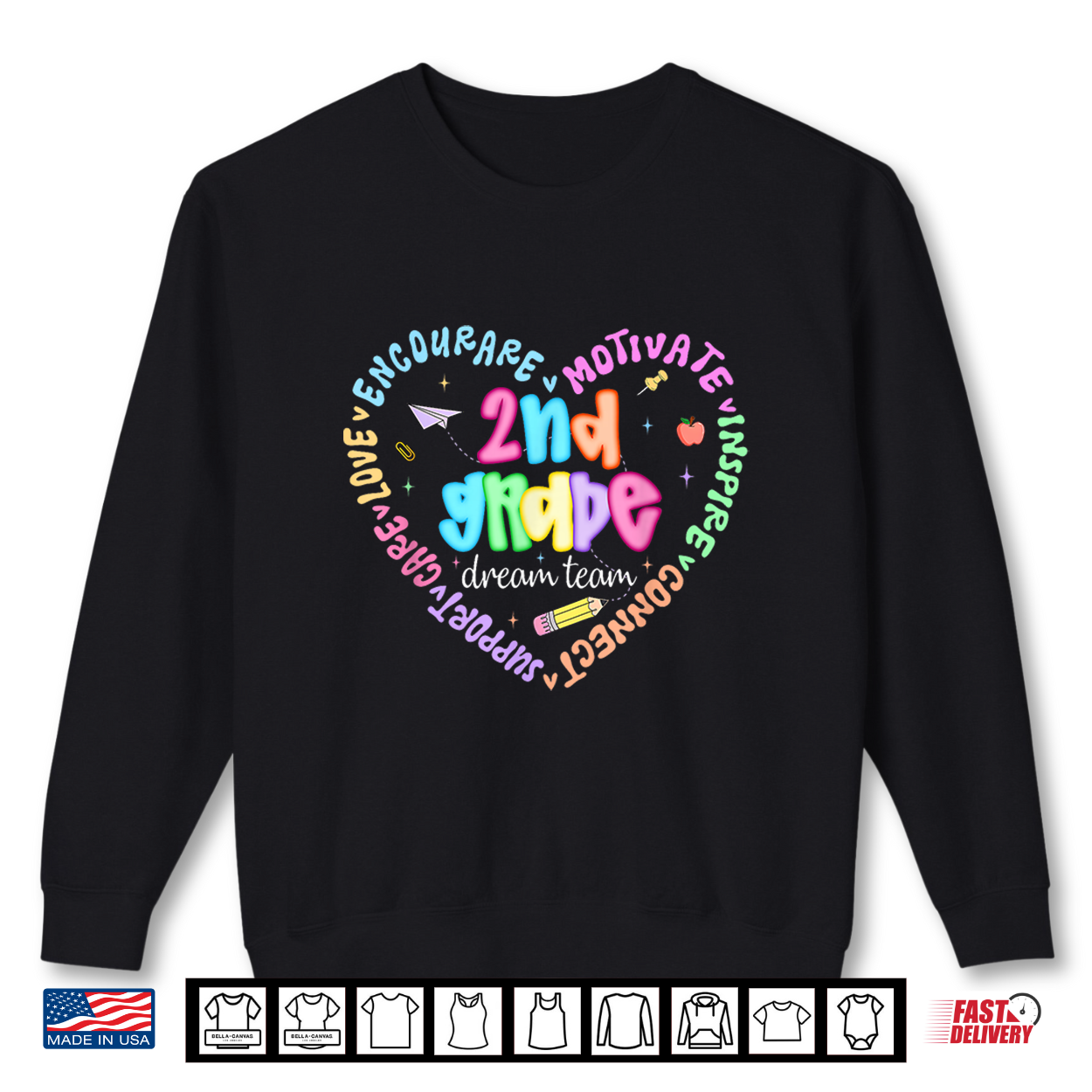 Second Grade 2Nd Dream Team Back To School Teachers Kids Shirt Second Grade 2Nd Dream Team Back To School Teachers Kids Shirt