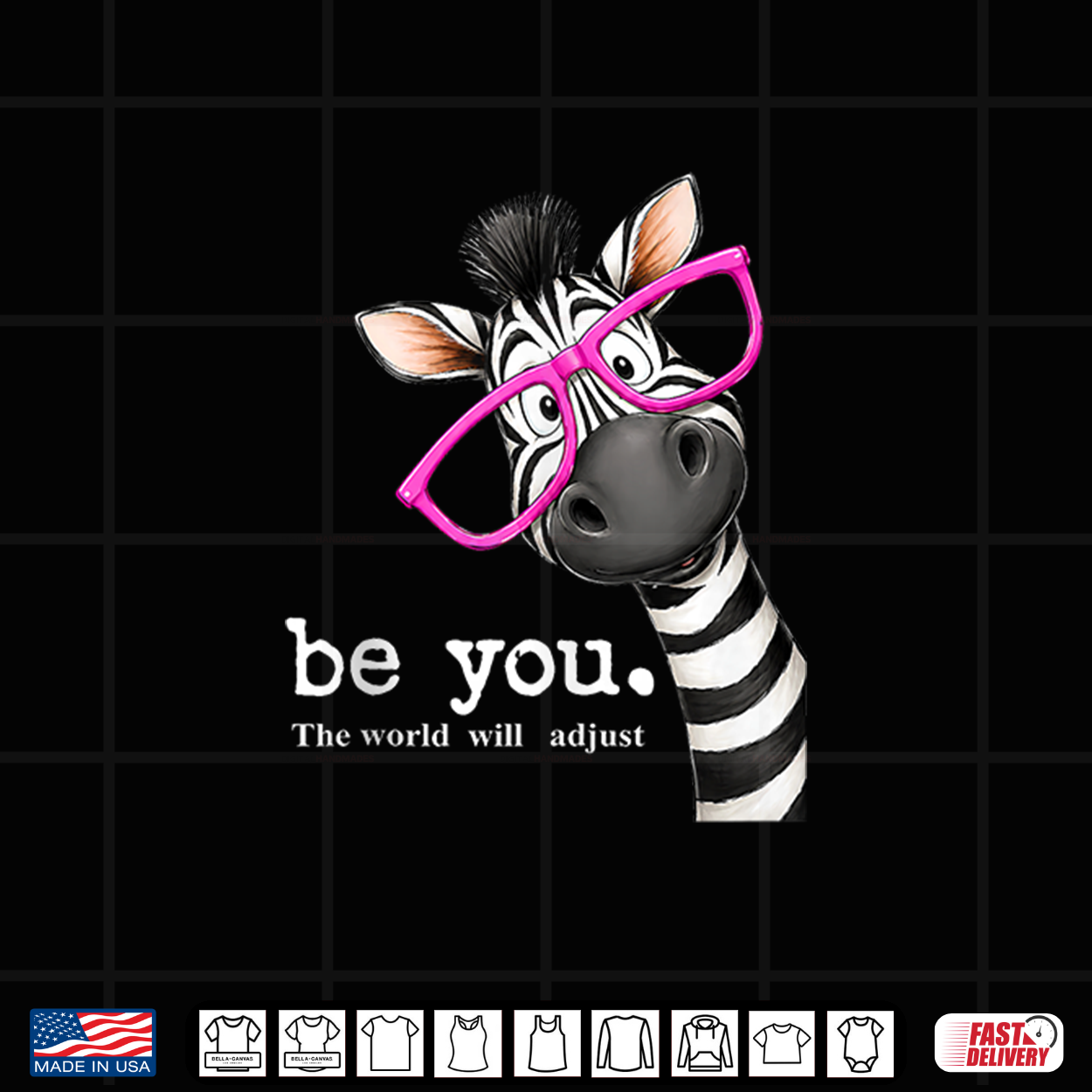 Be You The World Will Adjust Cute Lover Zebra Glasses Shirt Be You The World Will Adjust Cute Lover Zebra Glasses Shirt