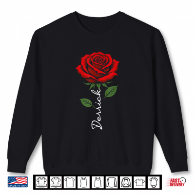 Derrick Red Flower Art Shirt 2 Sweatshirt Derrick Red Flower Art Shirt